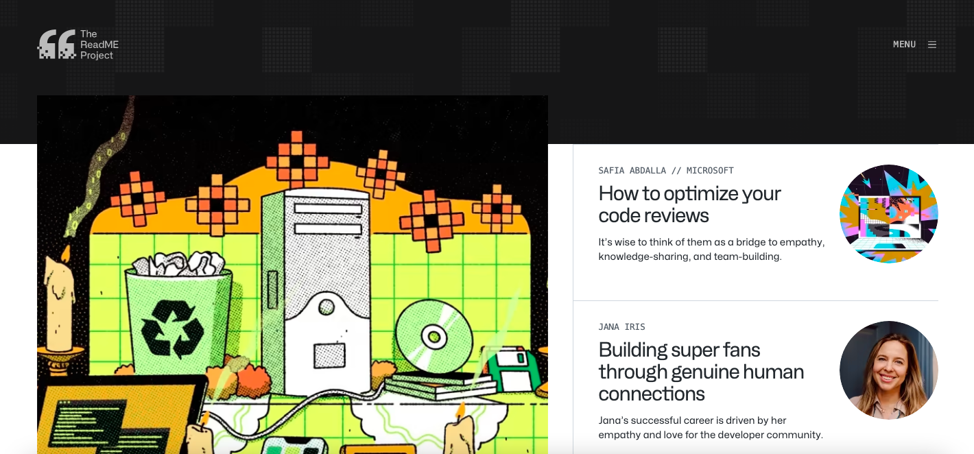The ReadME Project editorial site